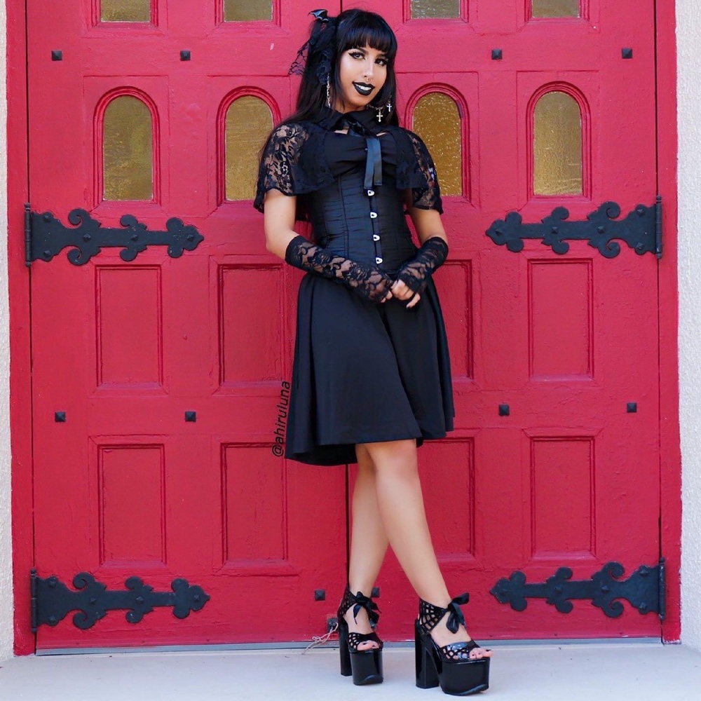 Gothic Renaissance V-Neck Dress